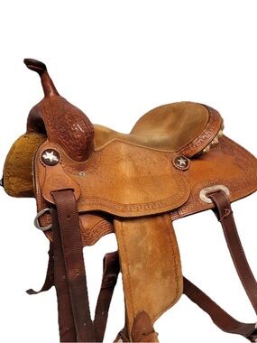 KO Trading Company Barrel Racing Saddle with Star Conchos